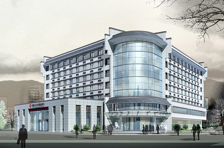 20131224石臺農村商業(yè)銀行辦公樓裝飾工程